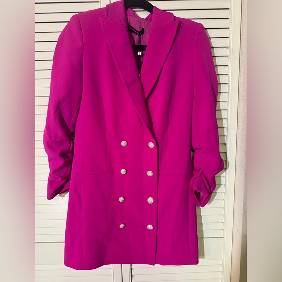 Dress Generation Love Magenta double breasted dress rhinestone buttons Size M - Picture 1 of 7